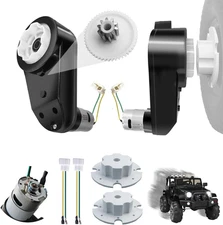 2PCS 24V RS555 35000RPM High-Speed Steel Gears Motor Gearbox for Power Wheels