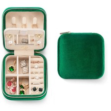 Plush Velvet Travel Jewelry Case, Organizer, Box, Small Case for Women, Earring