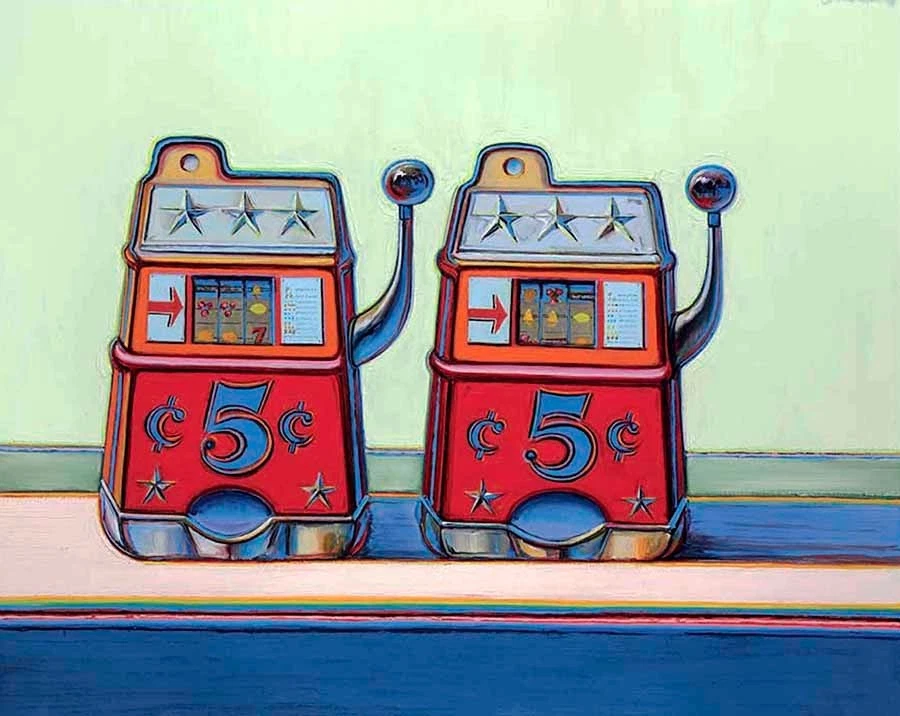 Lienzo estirado impresión artística giclée - póster - almohada. dos jackpots Foto 2 de 4