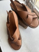 Hush Puppies Women's ‘Elana’ Soft Fawn  Leather Sandals Size 5 NEW No Box RRP£80