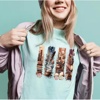 FIFTH DIMENSION T-Shirt ''i take my coffee & books on the rocks'' Gr. L_Tee_Shirt