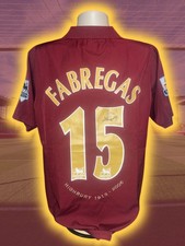 Hand Signed CESC FABREGAS Arsenal Retro Home Shirt Highbury Final Game - Proof