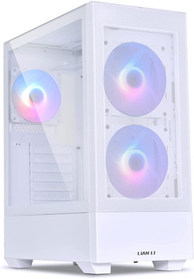 High Airflow ATX White PC Case, RGB Gaming Computer Case, Mesh Front Panel Mid-T