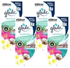 Glade Touch & Fresh Air Freshener Spray Tropical Blossoms 10ml Pack of 4 Refills