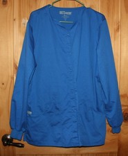 Grey's Anatomy Brand SCRUB JACKET size XL snap front NICE  blue