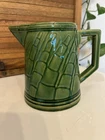 Vintage McCoy Yelloware Asparagus Pattern Ceramic Pitcher