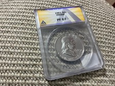 1961 ANACS PF-67 FRANKLIN Half Dollar 90% fine silver