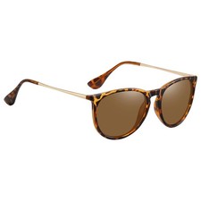Vintage Polarised Sunglasses Tortoiseshell UV400 Retro Round Frame
