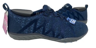 Skechers Women's Relaxed Fit Breathe Easy Slip On Walking Shoes Navy Size:10 87G