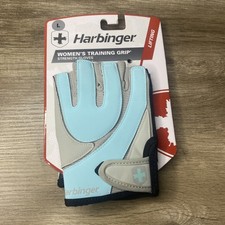 Harbinger 1265 Women's Training Gloves - Blue/Grey Size L 