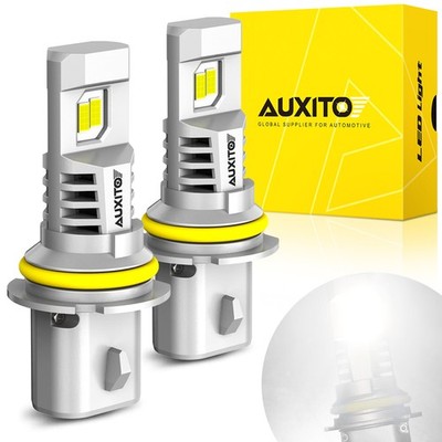 AUXITO 9007 HB5 LED Headlight Bulbs High Low Dual Beam 6500K White Fanless Light