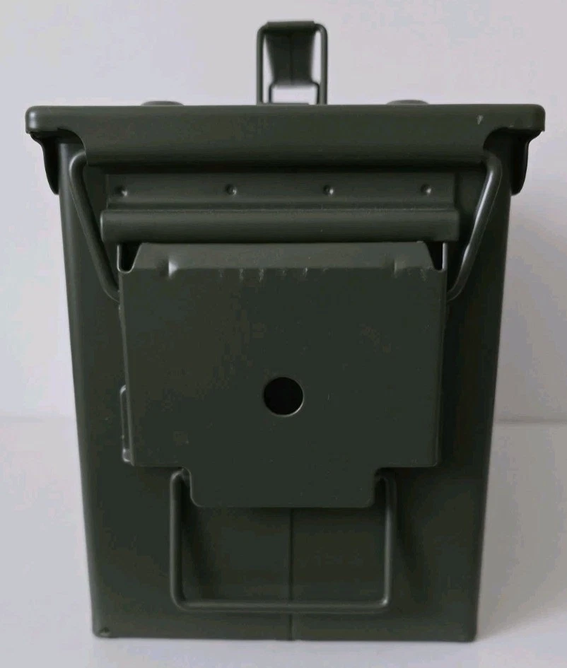 Genuine NATO Issue 50. CAL Steel Ammo Tin Secure Container M2A1 Heavy Duty Box . - Image 3 of 4