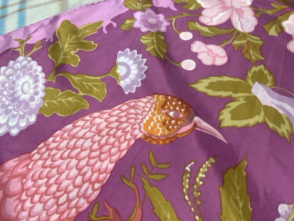 KEN SCOTT Rosa Flor Animal Logo Seda Mujer Bufanda 33"/34" Excelente Estado Foto 3 de 4