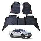 TAILORED MATS FOR FORD RANGER WILDTRAK T7 T8 2019-2022 3-PCS SET IN BLACK