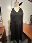 Ann Taylor Sommerkleid Neckholder A-Linie Baumwolle komplett gefüttert Reißverschluss schwarz Größe 2P