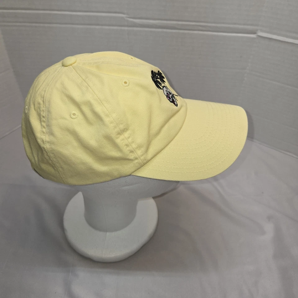 Volcom Strapback Hat Baseball Yellow Skull Palm Trees Logo Skate Beach See Pic - Image 3 of 4