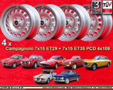 4 Cerchi Alfa Romeo Giulia Spider 7x15 ET35 + ET29 wheels Campagnolo style