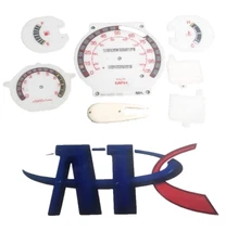 APC WHITE RED FACE GAUGES 83-86 NISSAN 720  W/OUT  TACH