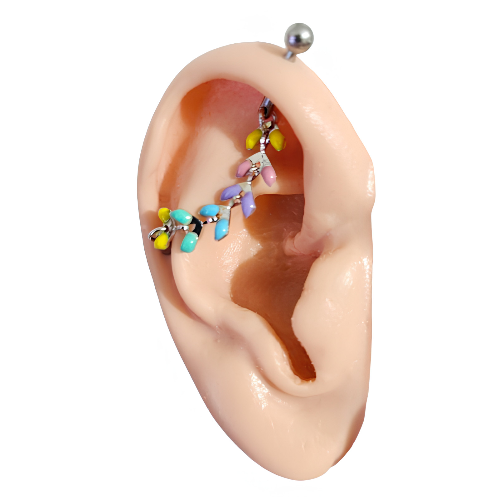 Scaffold Bar Chained Flexible Coloured Arrow Body Piercing Barbell Jewellery Bar