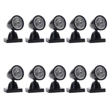 10pcs Model Railway O Scale 1:50 Christmas Village Street Lights Spotlight LEDs