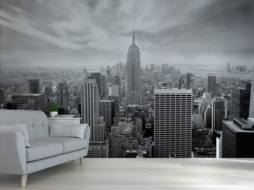 144x100 inch Photo Wallpaper bedroom Wall Mural black & white New York City art - Picture 6 of 6