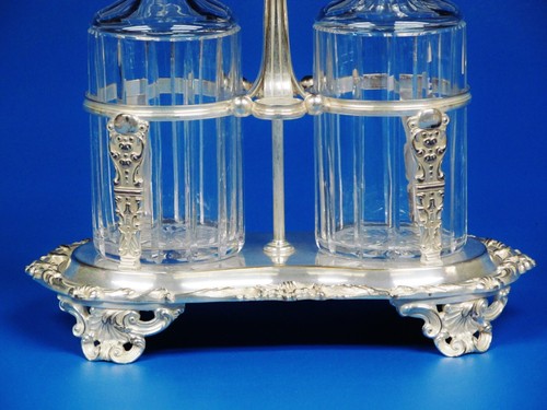 Fantastic Quality Antique Victorian Panel Cut Glass Decanters & Original Stand. - Picture 4 of 23