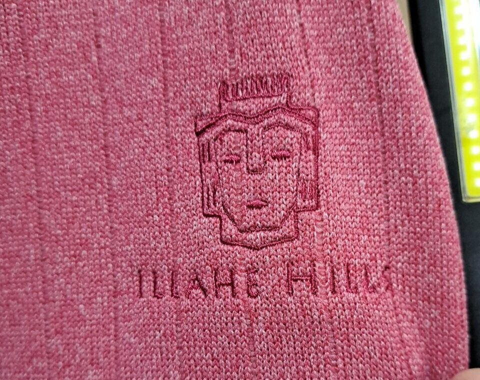 FOOTJOY ILLAHE HILLS Golf Sweater Mens L 1/4 Zip Pink Red Pullover