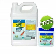API Pond Care AccuClear 1 Gallon Pond Water Clarifier 142C + FREE API  Pondzyme