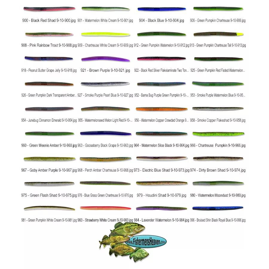 Yamamoto Senko 5 Inch 9-10 Any 42 Colors Laminate Two Tone Stick Bait Worms