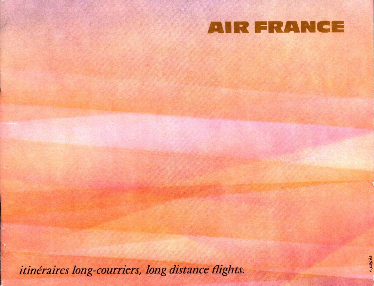 Vintage Air France Flight Maps | eBay