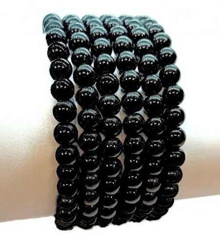 200x4mm, 150x 6mm, 100x8mm, 88x10mm Round Black Faux Pearl DIY Glass Pearl Beads - Picture 4 of 6