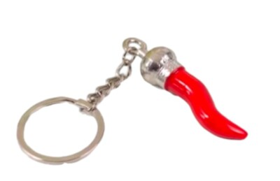 #ad Italian horn keychain solid metal not plastic🇺🇸 USA SHIPPER 🇺🇸 Cornicello $13.00