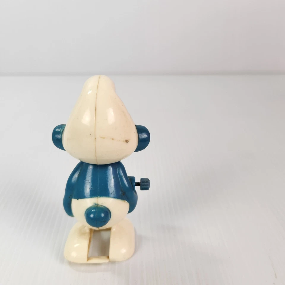 Smurf Wind Up Walking Figure Galoob Toys Peyo Wallace Berrie & Co 1980 Vintage - Image 3 of 4