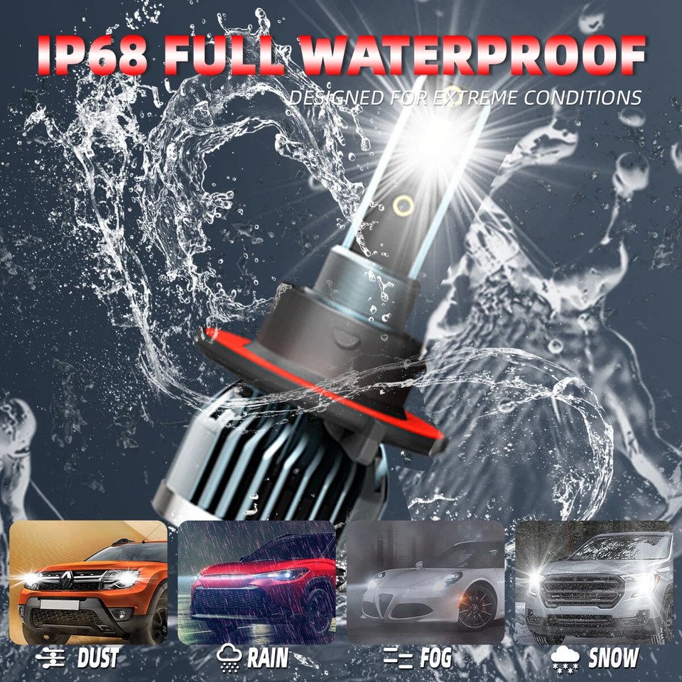 For Lincoln Mark LT 2006-2008 LED Headlight Bulbs Kit High/Low Fog Beam 6000K - Изображение 4 из 4