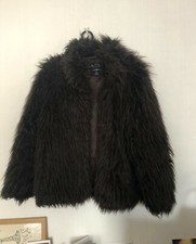 Ladies Glamourous Faux Fur Jacket Size 10 Second Hand