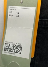 H And M Denim Pants Womens Size 16 Black Distressed High Waist Straight