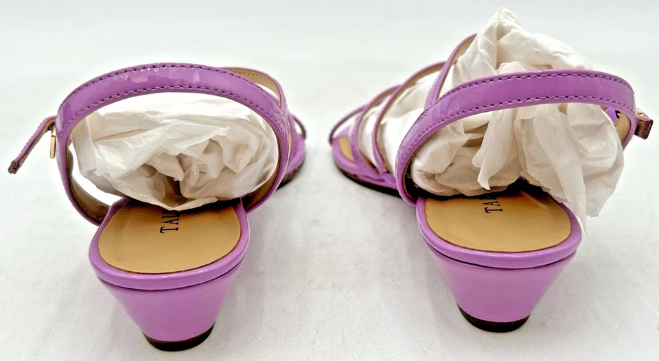 TALBOTS CAPRI CROSS STRAPS RADIANT ORCHID MINI-WEDGE SANDALS WOMENS 7.5 NIB - Image 4 of 4