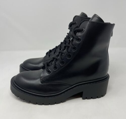 Kenzo Pike Leather Lace Up Combat Boots Black Women’s Size EU 39 - Picture 10 of 14