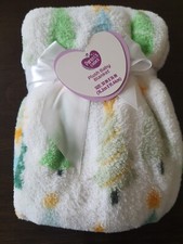 Parents Choice Christmas Trees White Baby Plush Blanket 30"x36" Brand New NWT