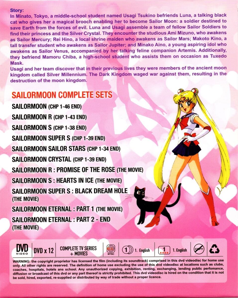 Sailor Moon Complete Set Season 1-6 Volume 1-239 End 5 Movie 