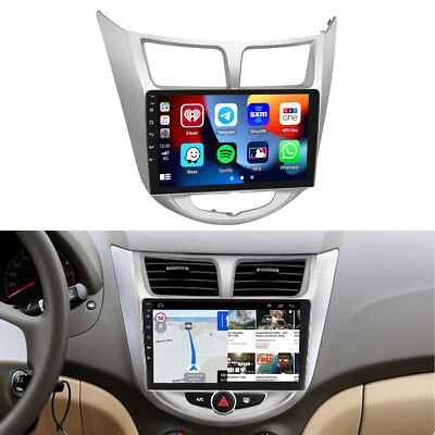 For Hyundai Solaris Accent Verna 2010-19 Apple Carplay GPS Car Stereo Radio 32GB
