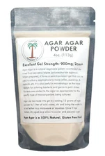Agar Agar Powder - 4 Ounces (113 Grams) - Excellent Gel Strength (900g/cm2)