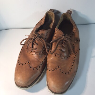 Cole Haan Zero Ground Brown Leather Lace Up Oxfords Mens Size 9M Vietnam