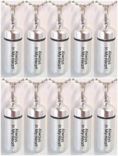 10 ENGRAVED "Always In My Heart " CREMATION URN Necklaces with Pouches, Fill Kit