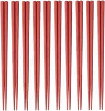 Daikoku Kogyo Hexagonal Chopsticks 23cm Vermilion 10 Set 