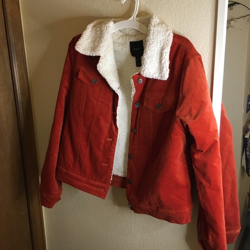 Rust Orange Sherpa Jacket Forever 21 