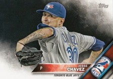 Lot of (10) 2016 Topps Mini JESSE CHAVEZ Card LOT SP/1000 #465 Blue Jays