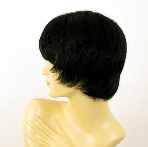 wig for women 100% natural hair black ref DOLLY 1B PERUK - Picture 3 of 8