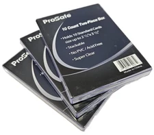 (3 Boxes) Pro-Safe 2 Piece Plastic Card Storage Box (10 Count Size) Slider Box