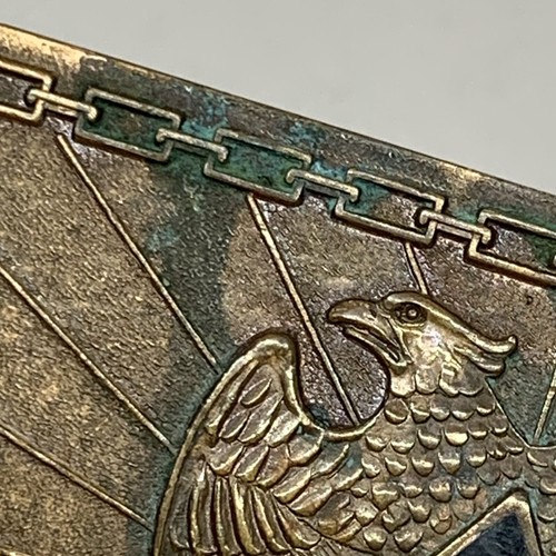 Hebilla de cinturón de bronce de colección masónica de rito escocés de grado 32 "SPES MEA IN DEO EST - Imagen 7 de 12
